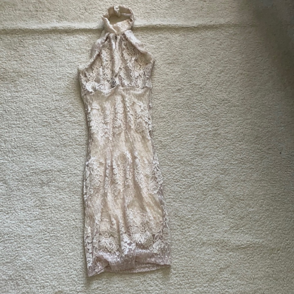 WINDSOR beige collared dress size SMALL